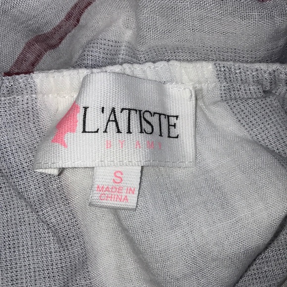 L’Atiste by Amy Off the Shoulder Crop Top NWOT - Picture 3 of 4